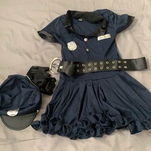 Halloween Kids S/M Cop Costume with gloves, Hat, Belt